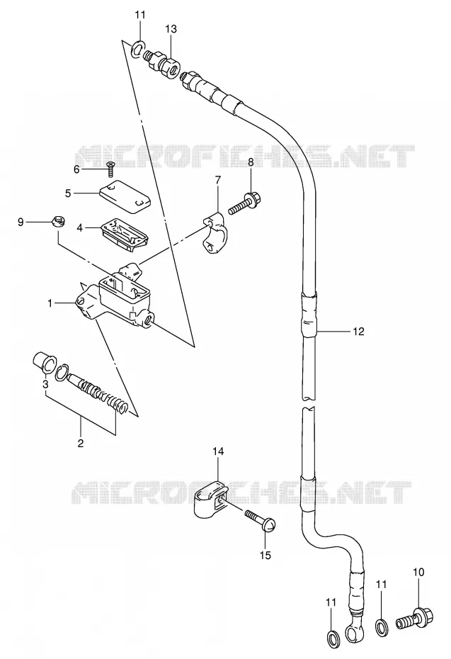 FRONT HOOFDREMCILINDER Suzuki MOTO 80 RM 1999  RM80X(E24)