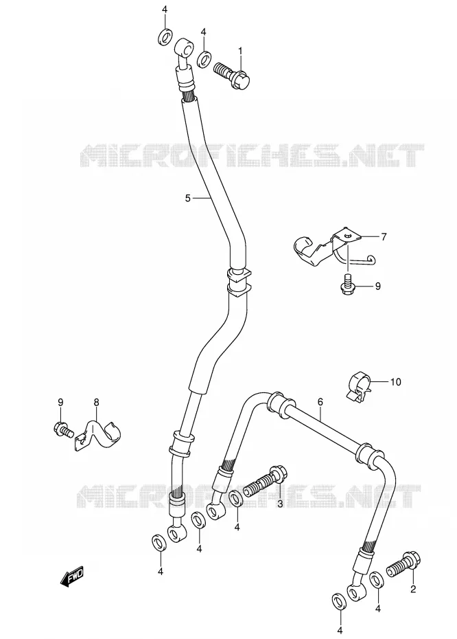 FRONT REMSLANG Suzuki MOTO 1000 SV-S 2004  SV1000S1K4(E2)