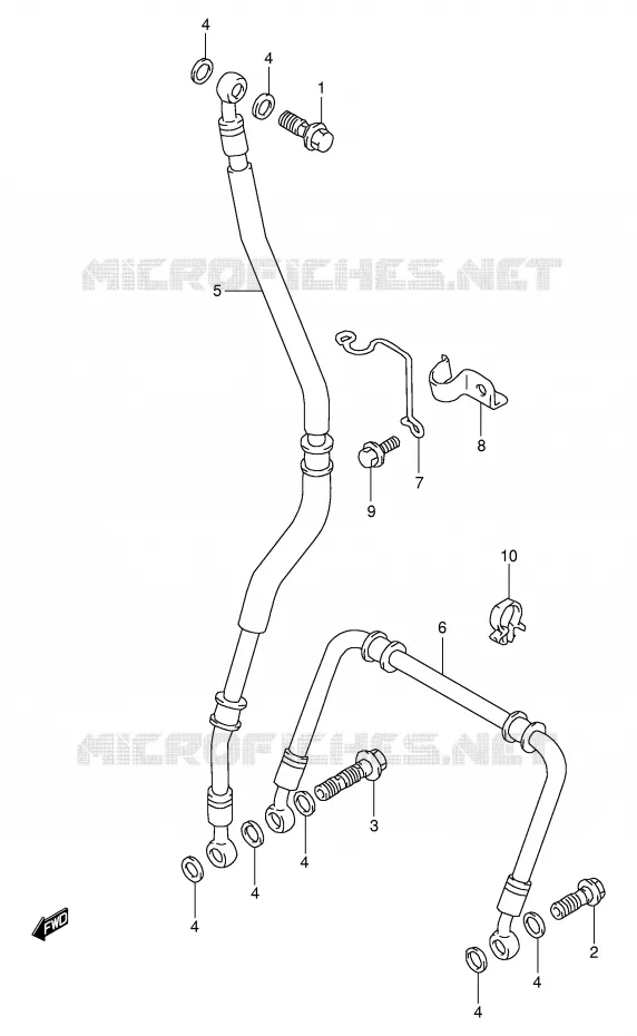 FRONT REMSLANG Suzuki MOTO 1000 TL-S 1997  TL1000SV(E2)