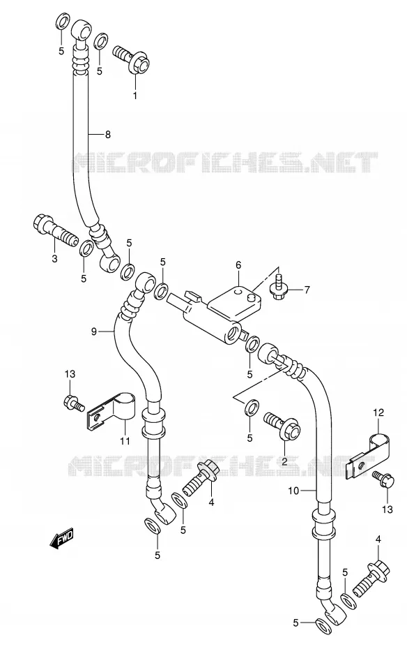 FRONT REMSLANG Suzuki MOTO 650 SV 1999  SV650UX(E2)