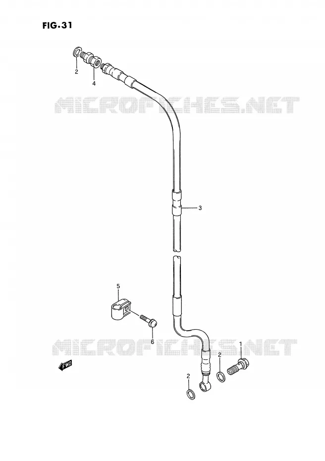 FRONT REMSLANG Suzuki MOTO 80 RM 1987  RM80H(E3)