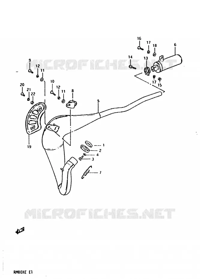 GELUIDDEMPER Suzuki MOTO 80 RM 1984  RM80XE(D/E)