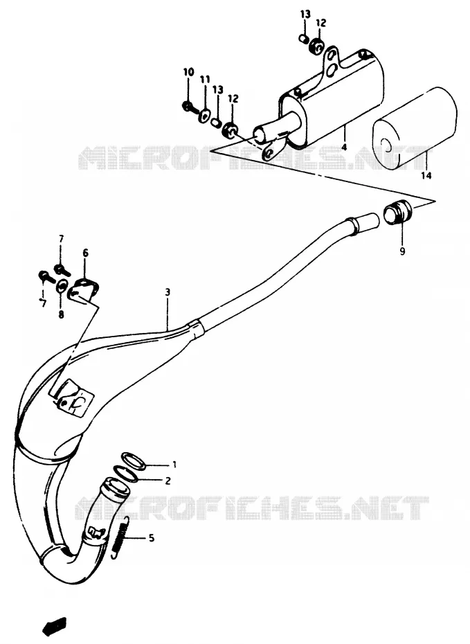 GELUIDDEMPER Suzuki MOTO 80 RM 1996  RM80T(T/V)