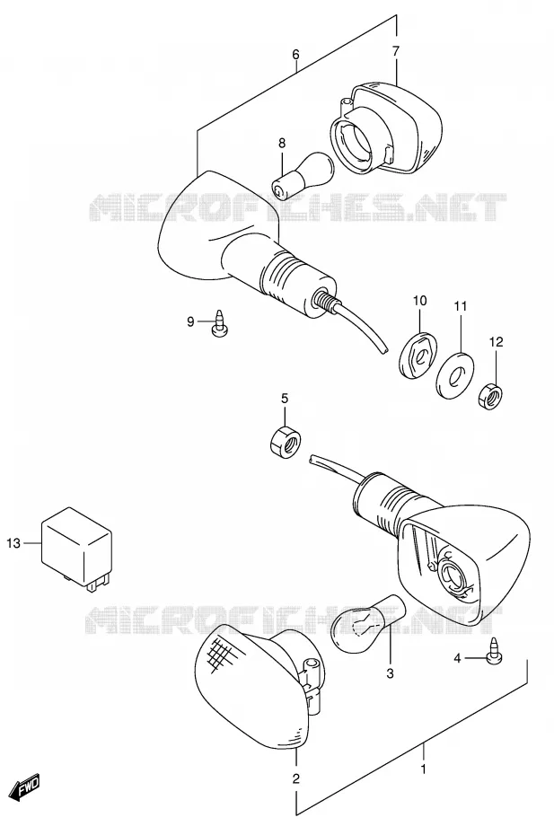 INDICATOREN (SV650X/UX/Y/UY/K1/UK1/K2/UK2) Suzuki MOTO 650 SV 1999  SV650UX(E2)
