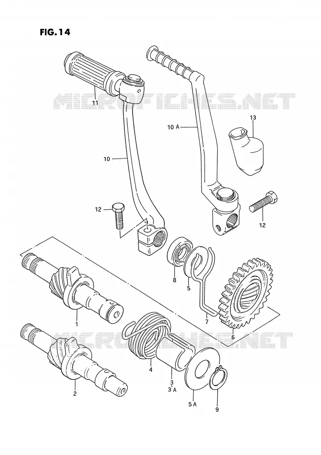 KICKSTARTER Suzuki MOTO 50 PV 1987  PV50H(E15)