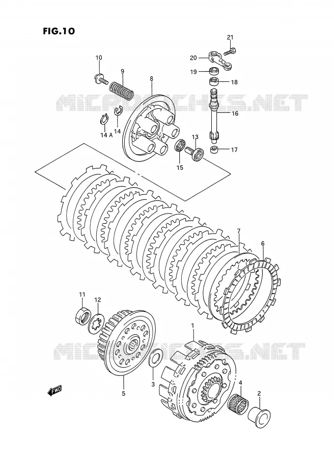 KOPPELING Suzuki MOTO 125 RM 1992  RM125N(E2)