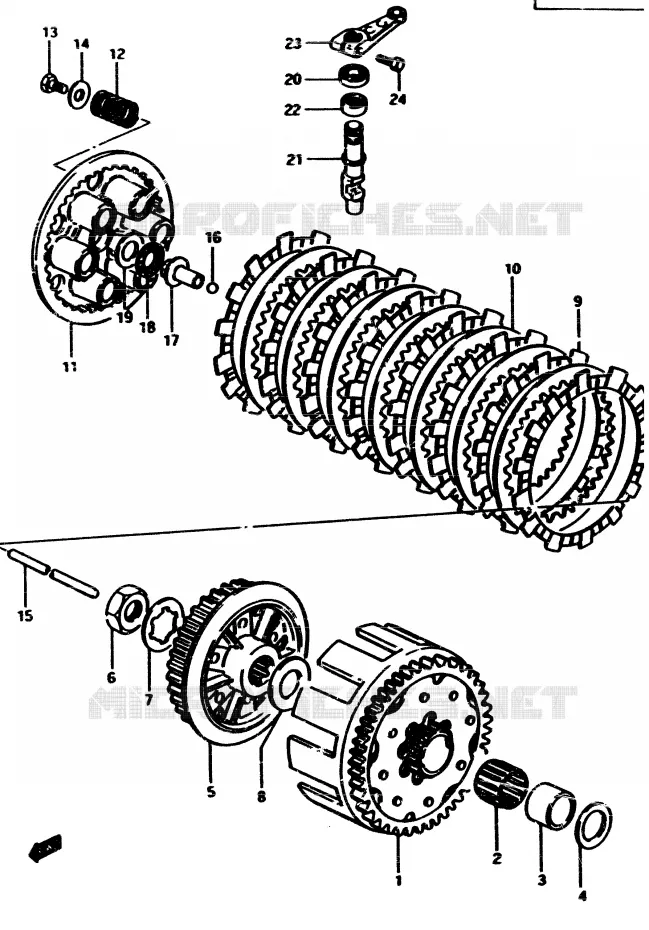 KOPPELING Suzuki MOTO 500 RM 1985  RM500F