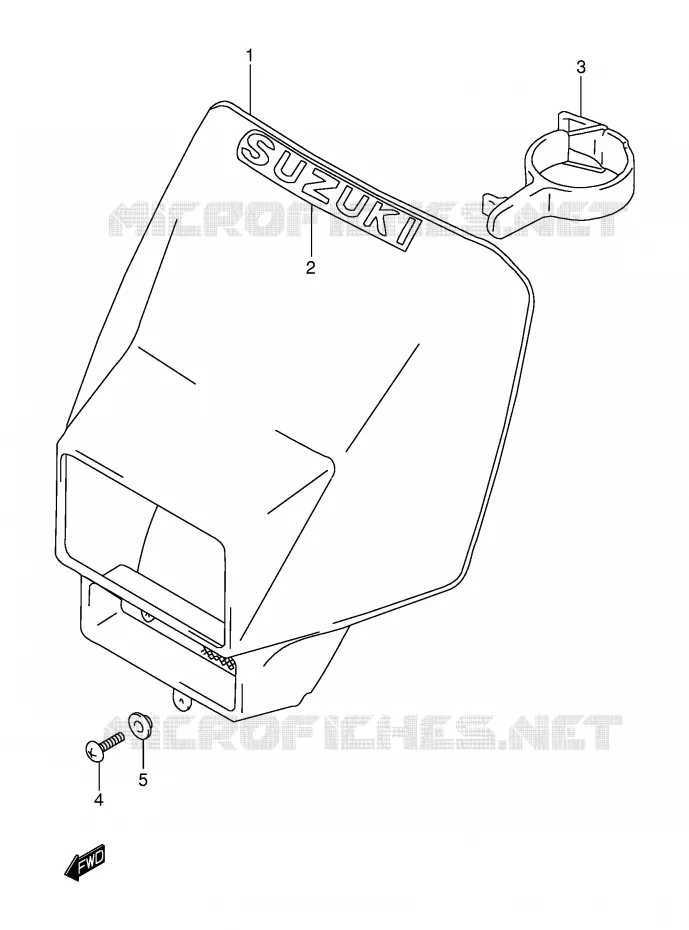 KUIPJE (MODELE K1) Suzuki MOTO 250 DR-Z 2005  DR-Z250K5(E3/E28)