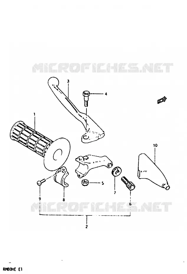 LINKER HENDEL - HANDGREEP Suzuki MOTO 80 RM 1983  RM80HD(D/E)