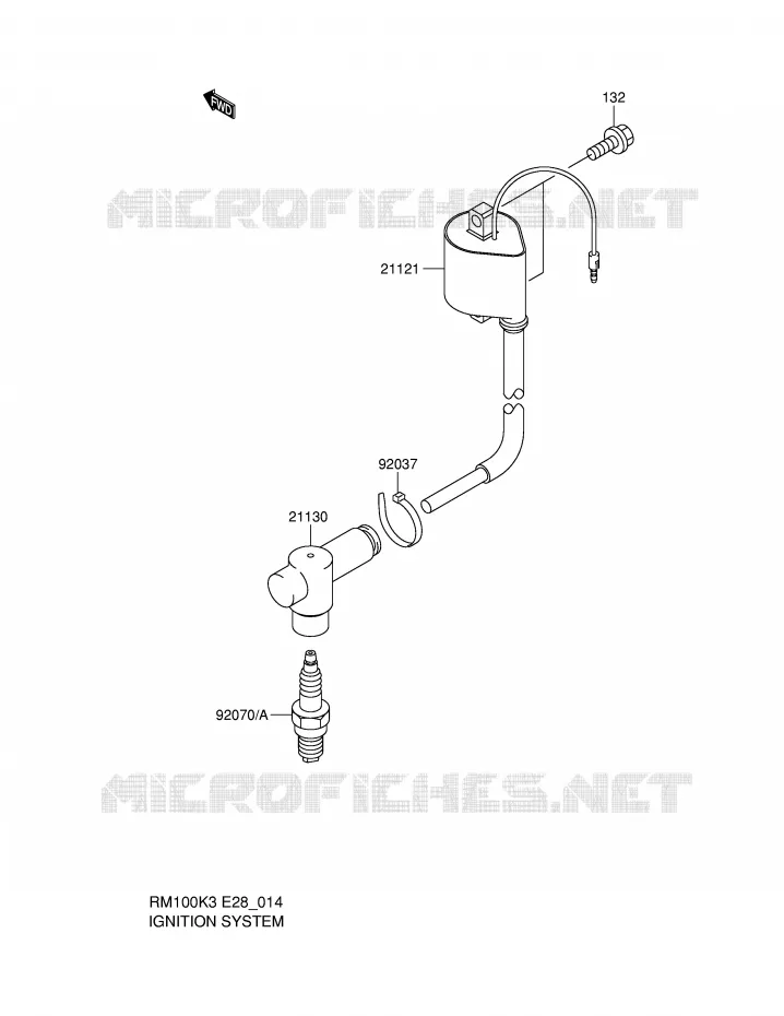 ONTSTEKING Suzuki MOTO 100 RM 2003  RM100K3(E28)