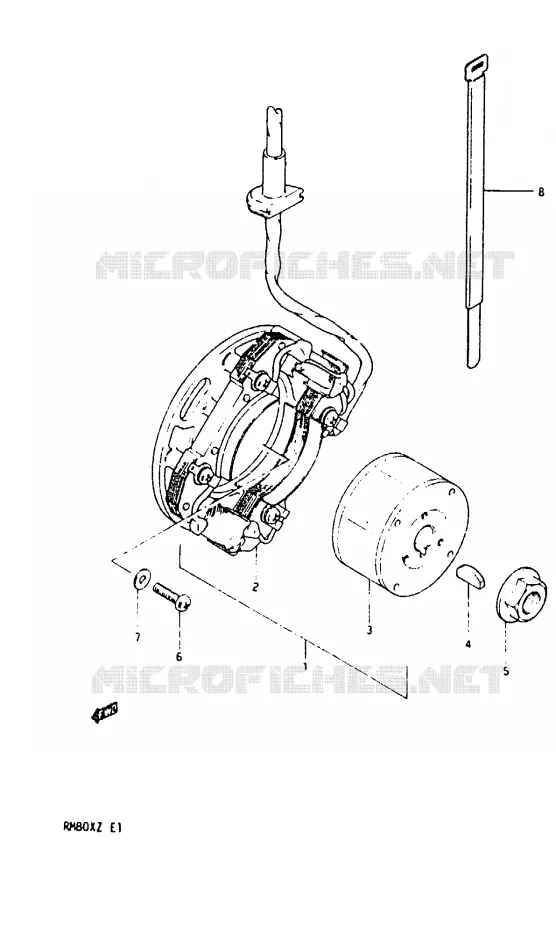 ONTSTEKING Suzuki MOTO 80 RM 1982  RM80XZ