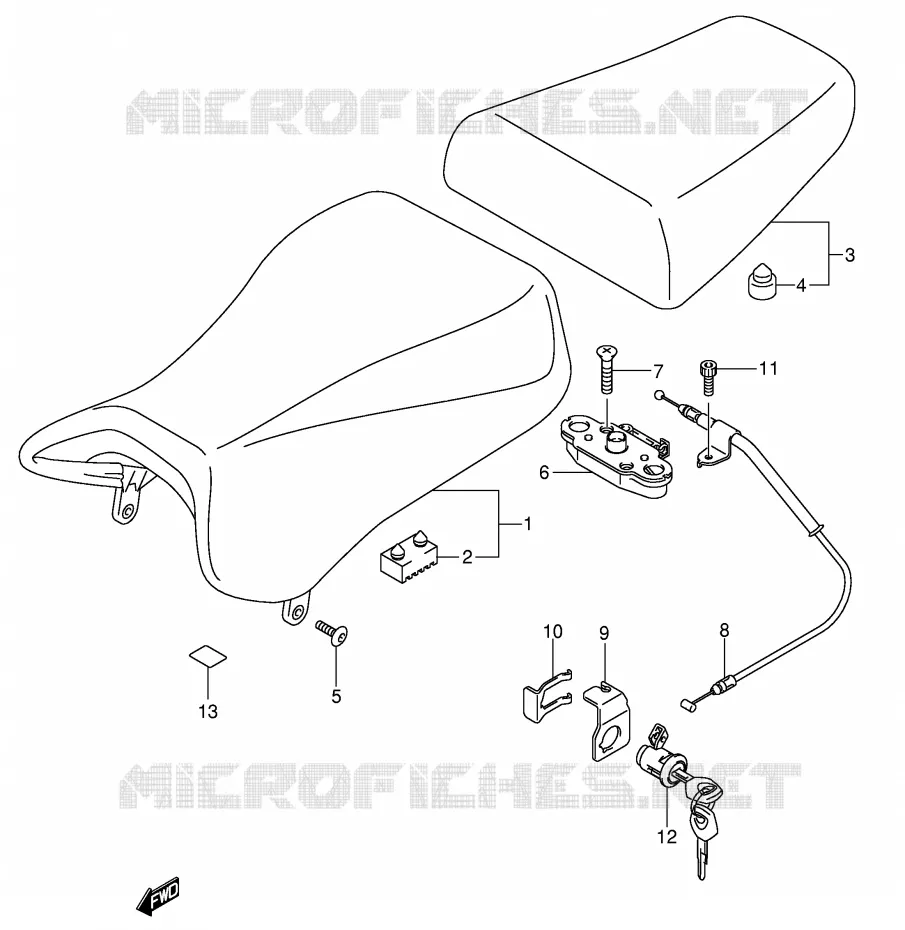 SEAT (MODELE K3) Suzuki MOTO 650 SV-S 2003  SV650SUK3(E2)