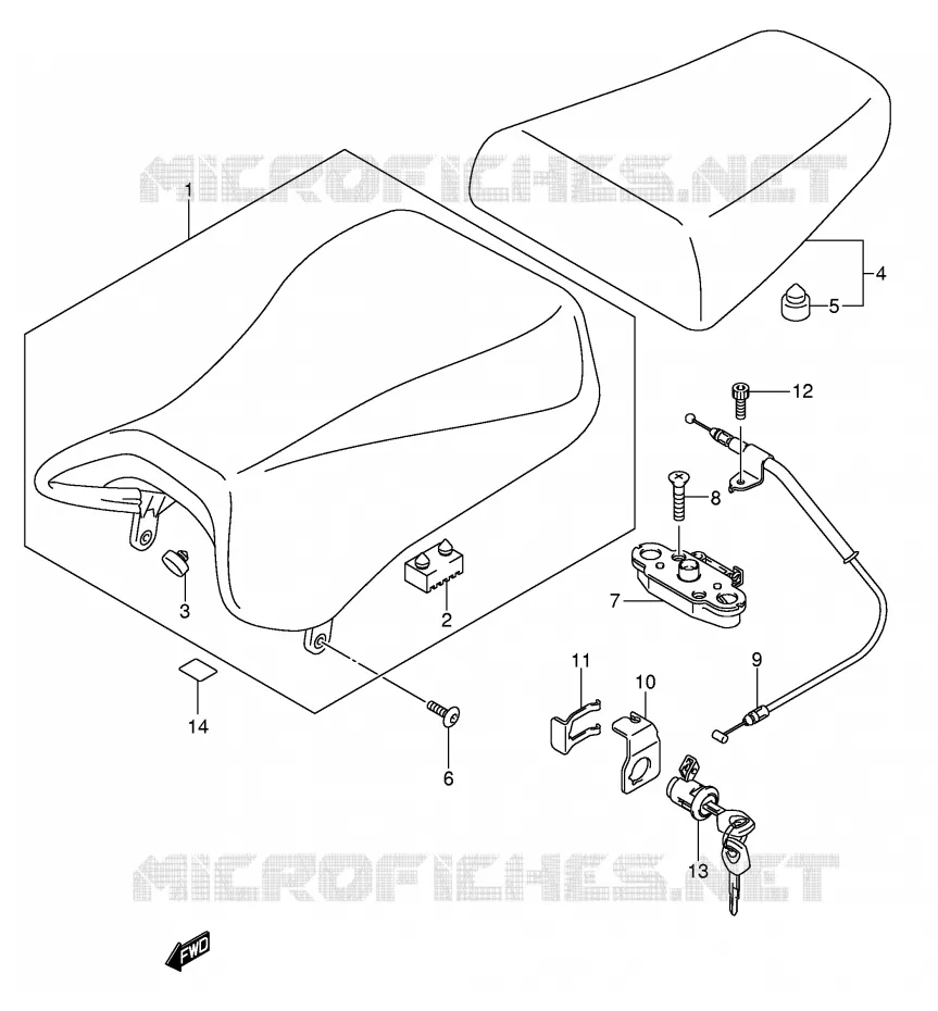 SEAT (VOIR NOTE) Suzuki MOTO 1000 SV 2005  SV1000U1K5(E2)