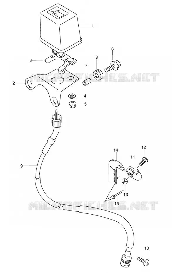SNELHEIDSMETER (MODELE M/N/S) Suzuki MOTO 250 RMX 1995  RMX250S(E1)