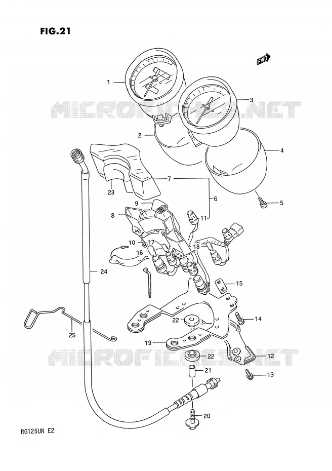 SNELHEIDSMETER Suzuki MOTO 125 RG 1992  RG125UN(E2)