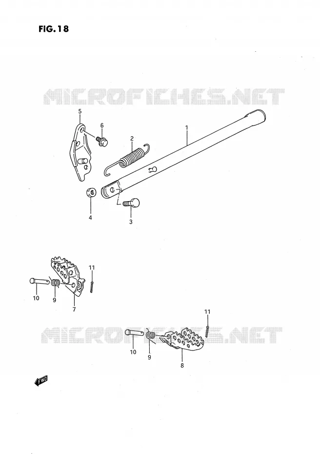 STAND Suzuki MOTO 80 RM 1990  RM80XL(E2)