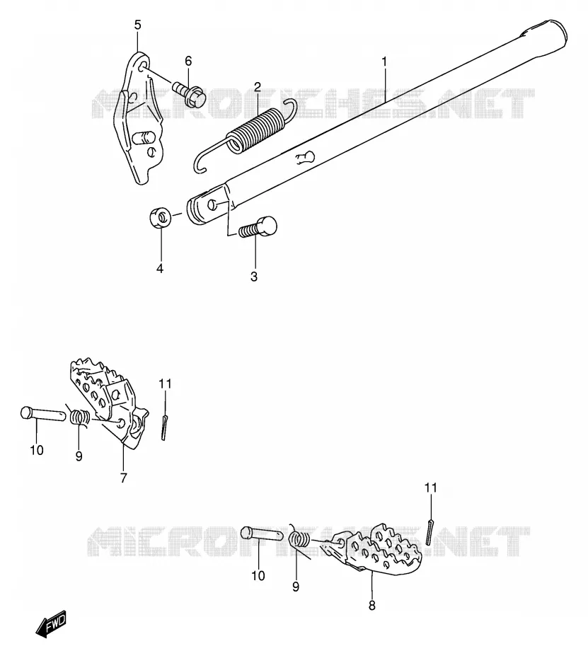 STAND Suzuki MOTO 80 RM 2000  RM80Y(P3/P28)