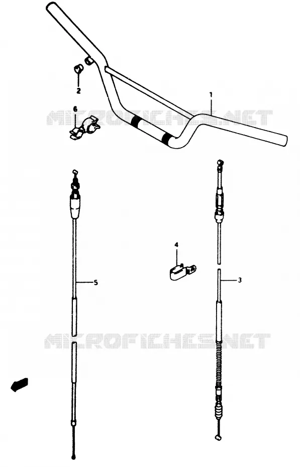 STUUR - KABELS Suzuki MOTO 80 RM 1996  RM80T(T/V)