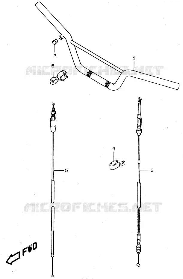 STUUR - KABELS Suzuki MOTO 80 RM 1998  RM80XW(T/V/W)