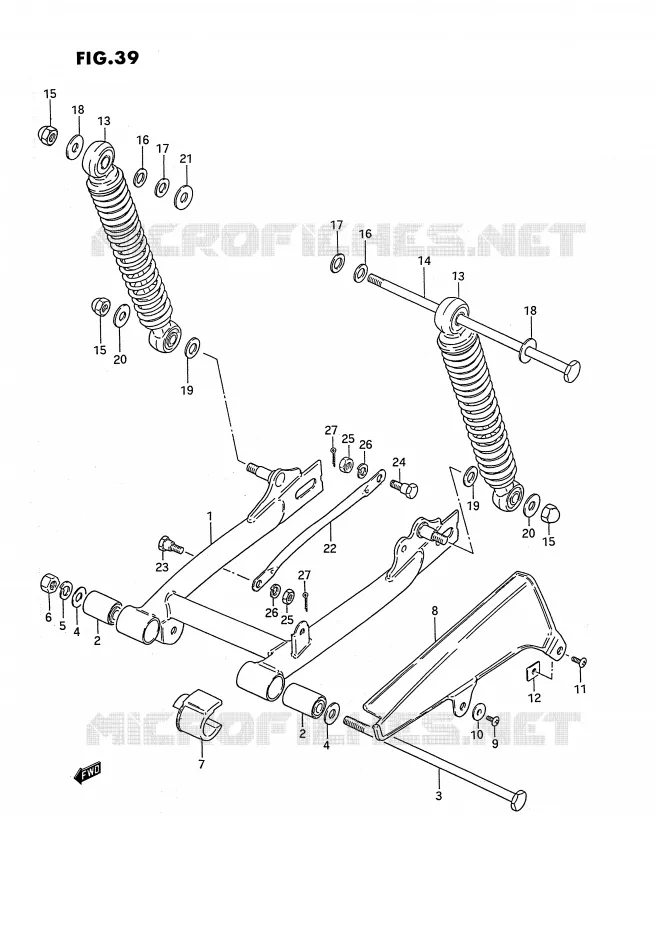 SWINGARM Suzuki MOTO 50 PV 1987  PV50H(E15)
