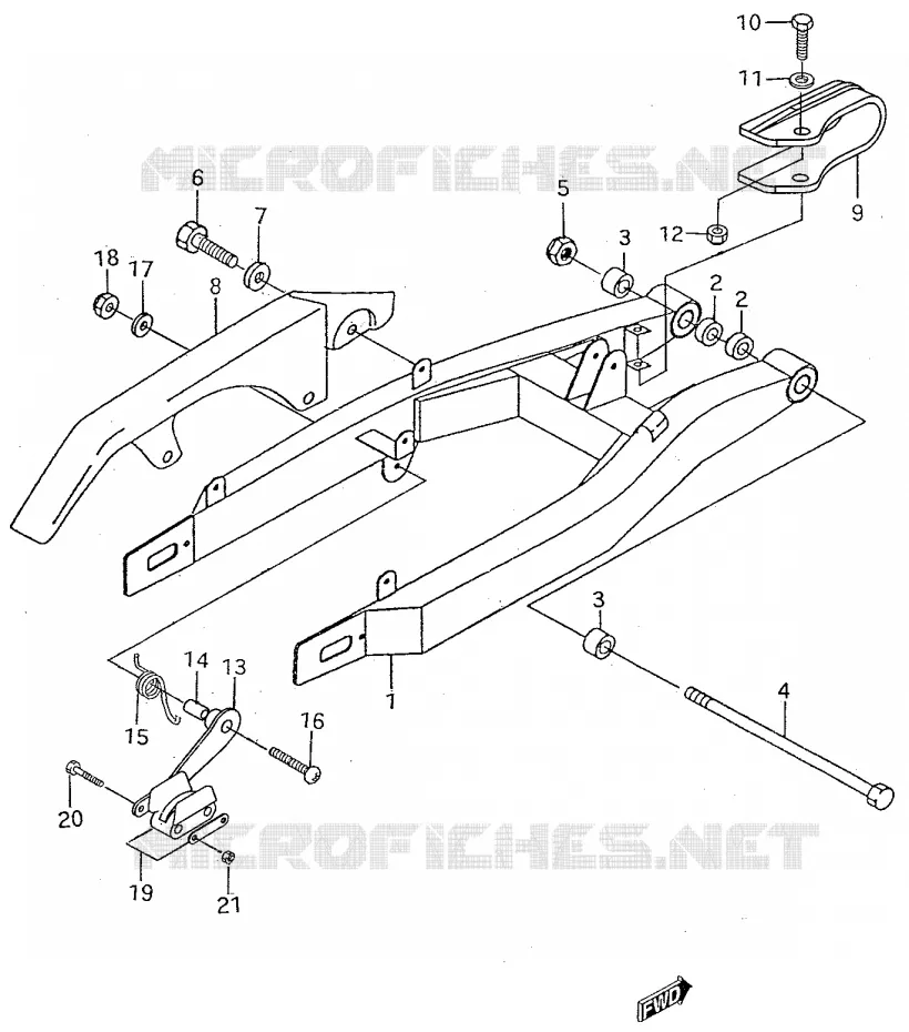 SWINGARM Suzuki MOTO 50 RMX 1999  RMX50X