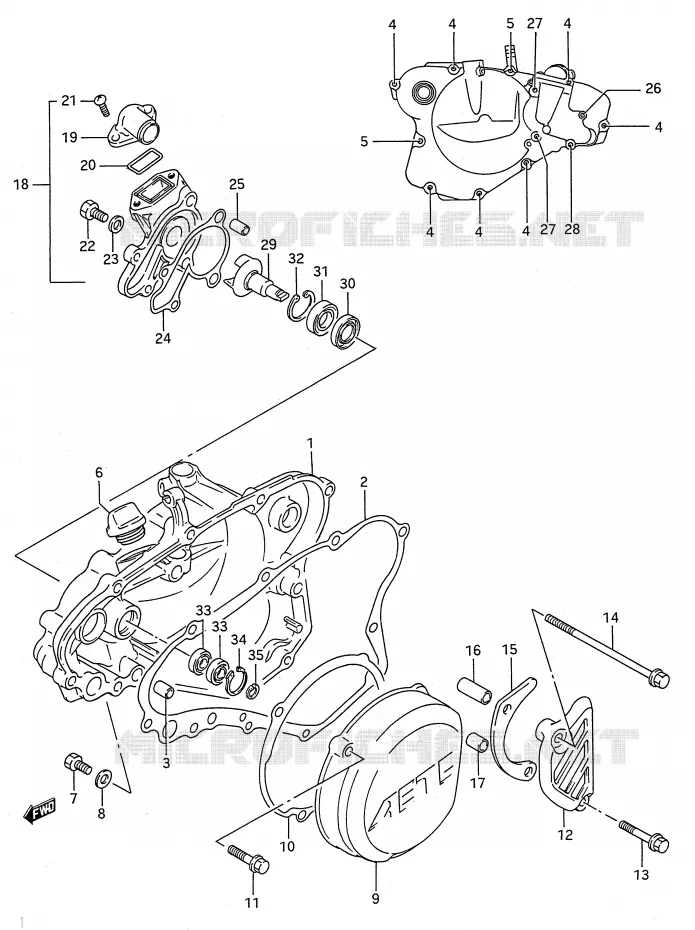 WATER POMPHUIS (MODELE K) Suzuki MOTO 125 RM 1991  RM125 M (E03,E28,E33)
