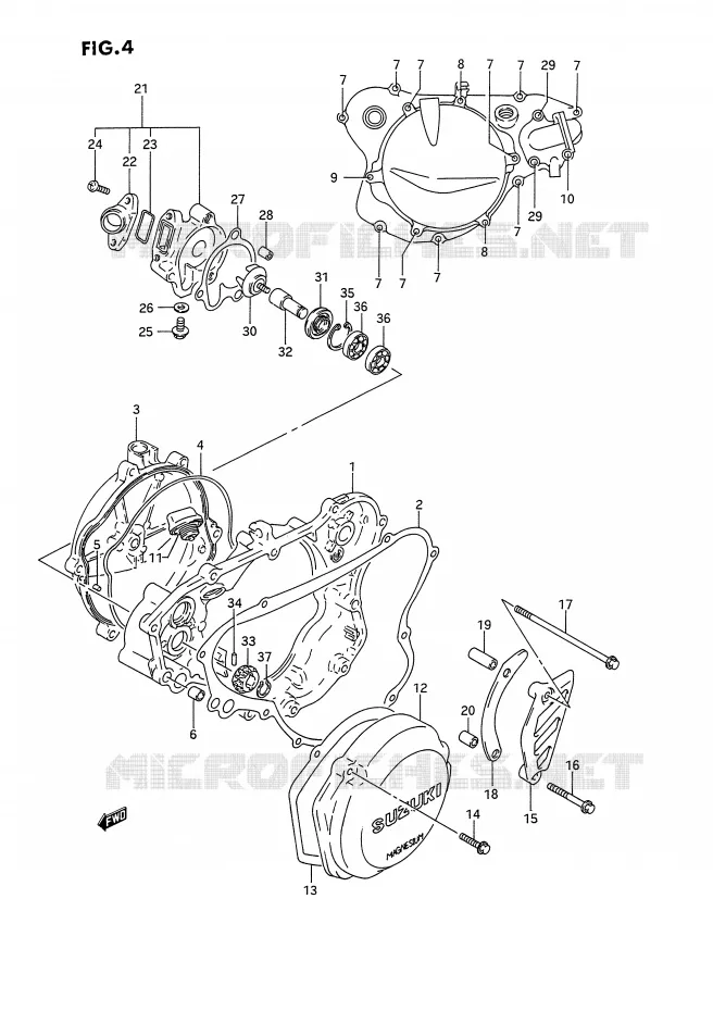 WATER POMPHUIS Suzuki MOTO 125 RM 1995  RM125S(E2)