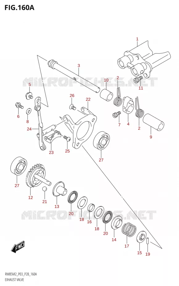 UITLAATKLEP Suzuki MOTO 85 RM 2022  RM85 M2 (E28 / E33)