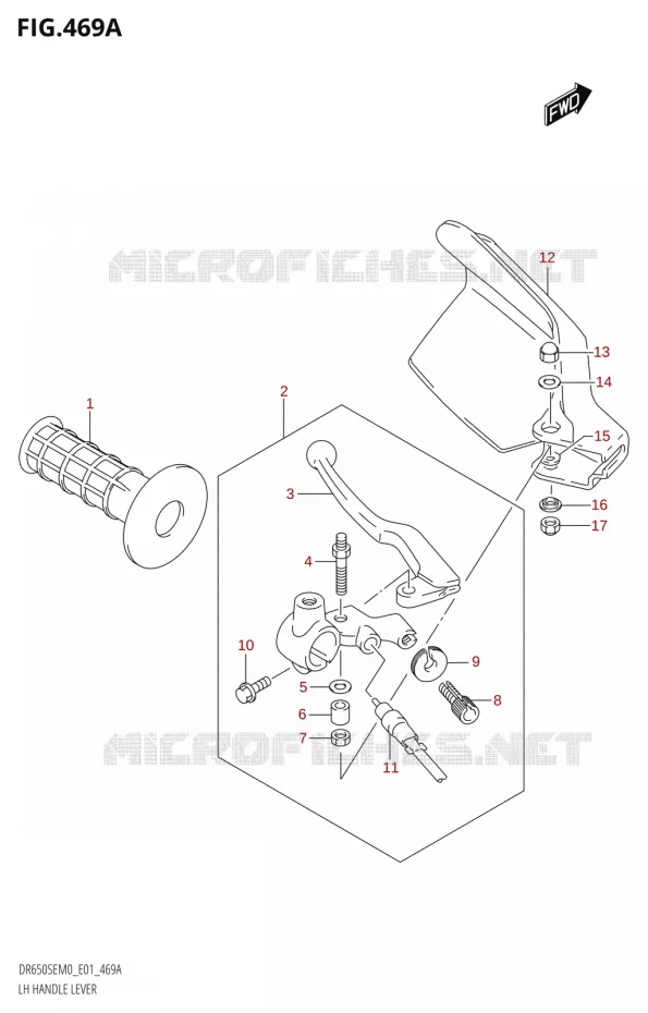 LH HANDLE LEVER Suzuki MOTO 650 DR 2020  DR650SE M0 (E01)