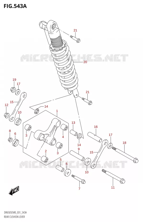 SCHOKBREKER AANEENSCHAKELING Suzuki MOTO 650 DR 2020  DR650SE M0 (E01)