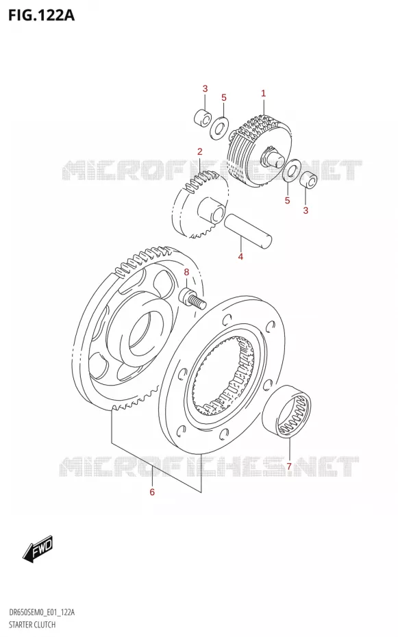 STARTMOTOR KOPPELINGS Suzuki MOTO 650 DR 2020  DR650SE M0 (E01)