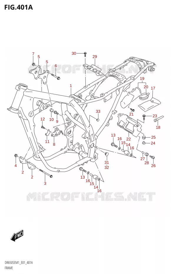FRAME Suzuki MOTO 650 DR 2021  DR650SE M1 (E01)
