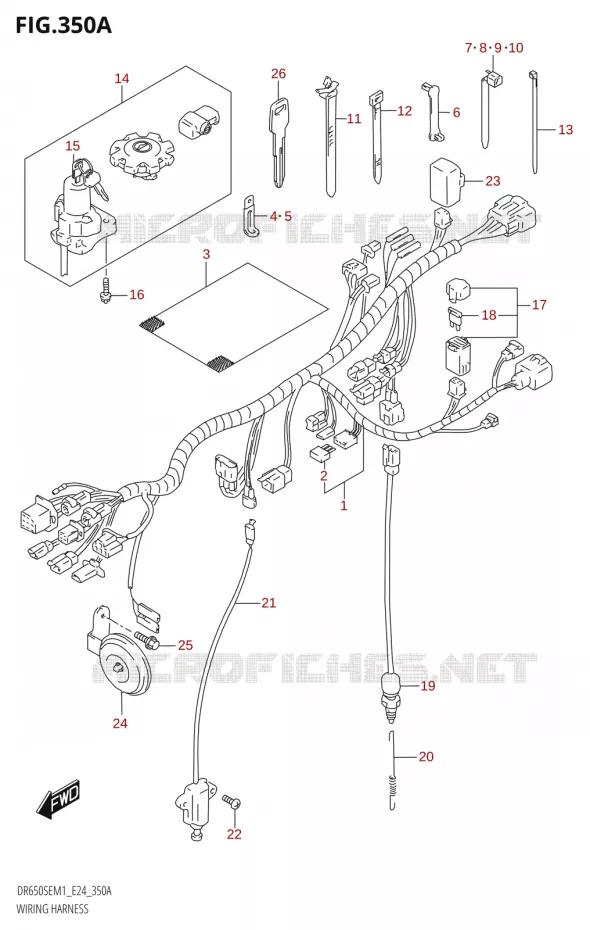 BEDRADING Suzuki MOTO 650 DR 2021  DR650SE M1 (E24)
