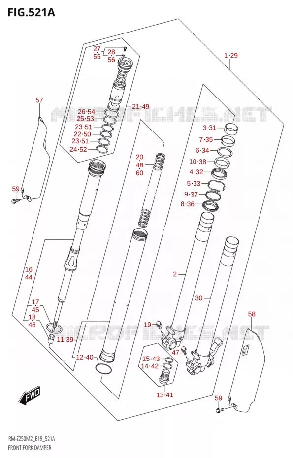 VOORVORK Suzuki MOTO 250 RM-Z 2022  RM-Z250 M2 (E19)