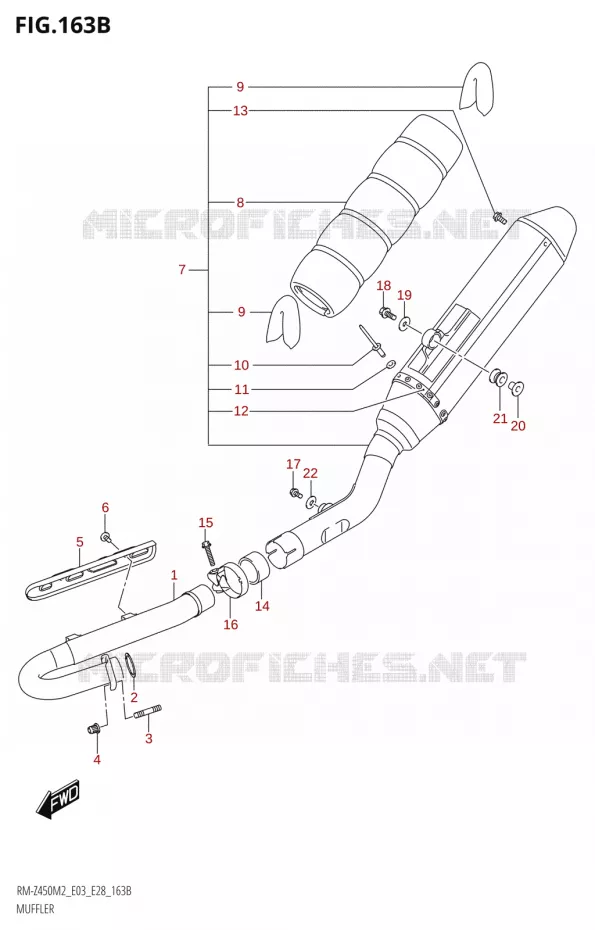 GELUIDDEMPER Suzuki MOTO 450 RM-Z 2022  RM-Z450 M2 (E03)