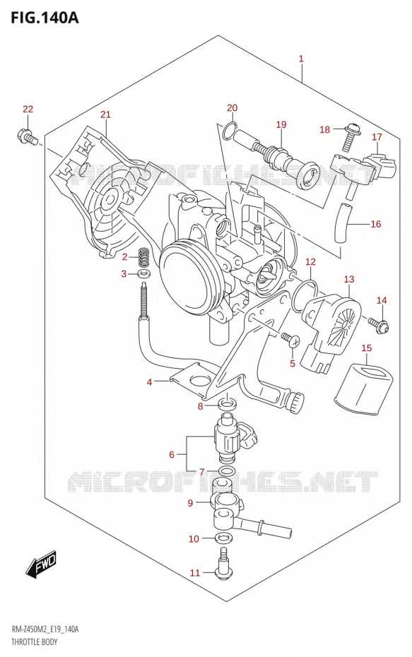 GASKLEPHUIS Suzuki MOTO 450 RM-Z 2022  RM-Z450 M2 (E19)
