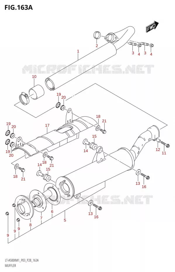 GELUIDDEMPER Suzuki QUAD 500 KINGQUAD 2021  LT-A500X / XP M1 (P03,P28,P33)