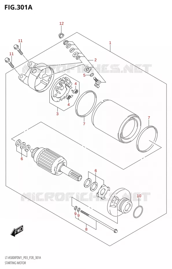 STARTMOTOR Suzuki QUAD 500 KINGQUAD 2021  LT-A500XPZ M1 (P03,P28,P33)