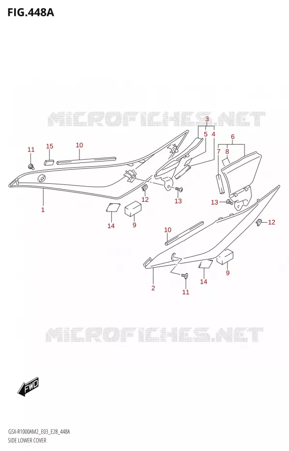 ACHTERZIJ KUIPR (GSX-R1000A) Suzuki MOTO 1000 GSX-R 2022  GSX-R1000A M2 (E03 E28)