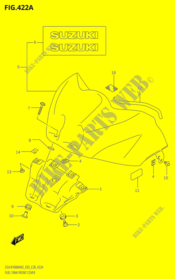 FUEL TANK VOORKLEPER (GSX R1000A) voor Suzuki GSX-R 1000 2022