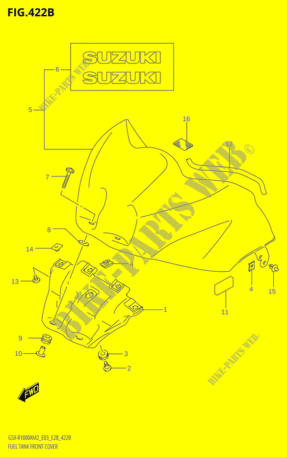 FUEL TANK VOORKLEPER (GSX R1000RZA) voor Suzuki GSX-R 1000 2022