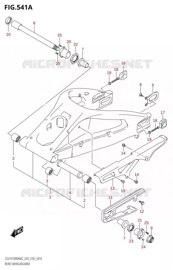SWINGARMLLANT ARRIERE (GSX-R1000RA,GSX-R1000RZA) Suzuki MOTO 1000 GSX-R 2022  GSX-R1000A M2 (E03 E28)