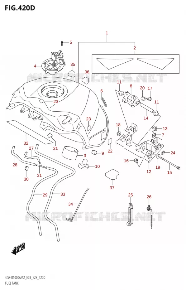 BENZINETANK:(E03,E28)) Suzuki MOTO 1000 GSX-R 2022  GSX-R1000A M2 (E33)