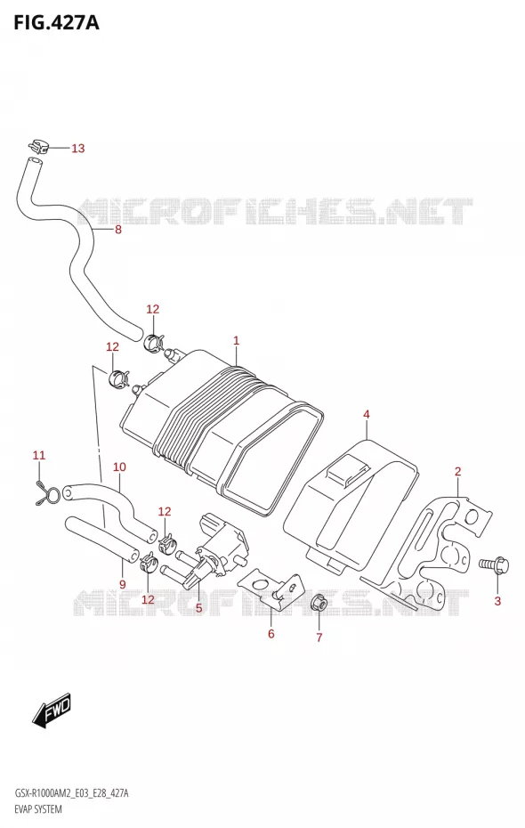 FUEL EVAP SYSTEM Suzuki MOTO 1000 GSX-R 2022  GSX-R1000A M2 (E33)