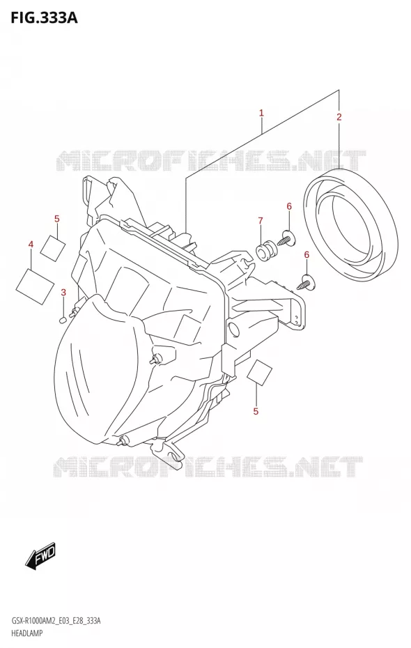 KOPLAMP (GSX-R1000A) Suzuki MOTO 1000 GSX-R 2022  GSX-R1000A M2 (E33)
