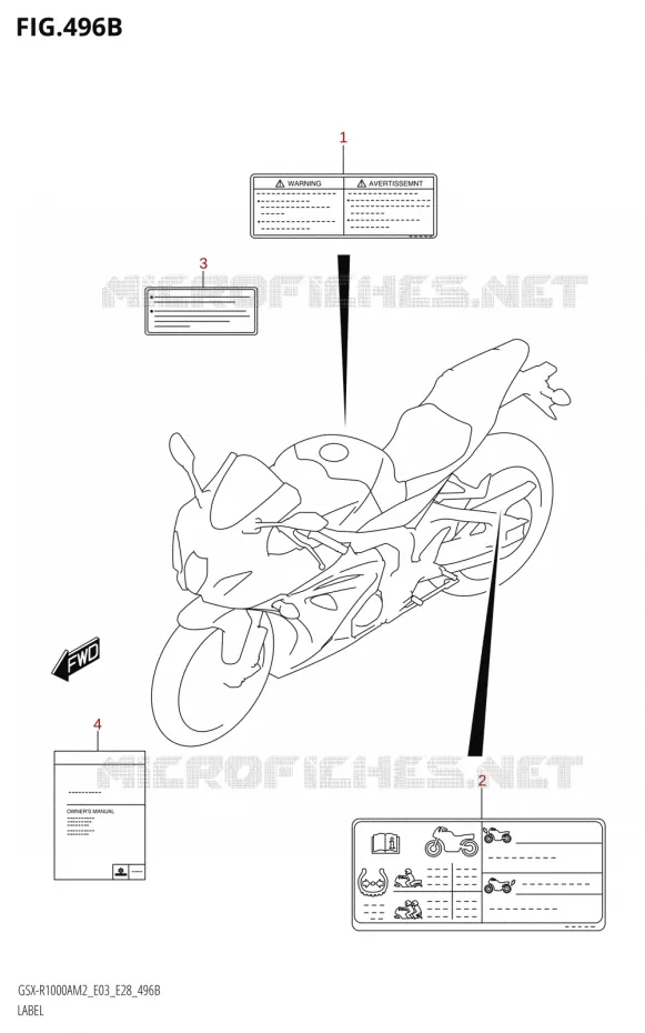 LABEL (E28) Suzuki MOTO 1000 GSX-R 2022  GSX-R1000A M2 (E33)
