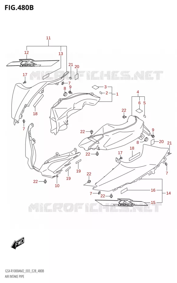 LUCHTINLAAT (GSX-R1000RA) Suzuki MOTO 1000 GSX-R 2022  GSX-R1000A M2 (E33)