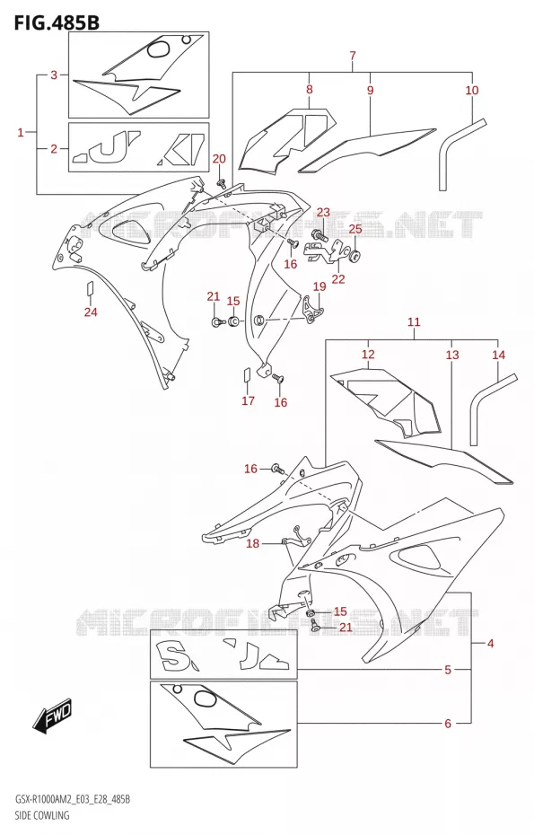 SIDE KUIP (GSX-R1000RA) Suzuki MOTO 1000 GSX-R 2022  GSX-R1000A M2 (E33)