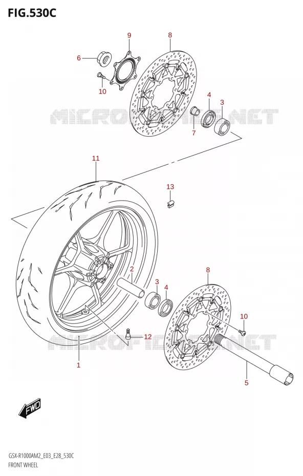 VOORWIEL (GSX-R1000A) Suzuki MOTO 1000 GSX-R 2022  GSX-R1000A M2 (E33)
