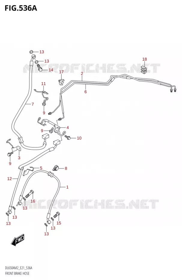 FRONT REMSLANG Suzuki MOTO 650 V-STROM 2022  DL650AU M2 / DL650XAUE M2 (E21)